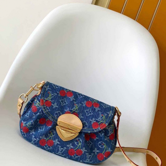 LOUIS VUITTON M13680 牛皮 モノグラム デニム ハンドバッグ 27x18cm サイズ:27x18cm LOUIS VUITTON M13680 牛皮 モノグラム デニム ハンドバッグ 27x18cm サイズ:27x18cm