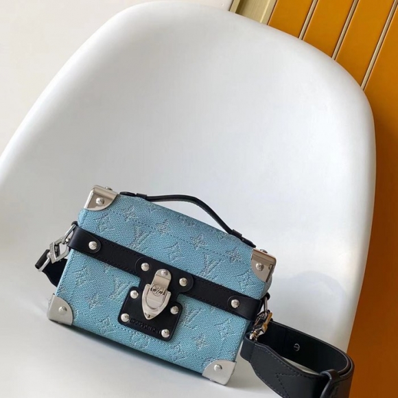 LOUIS VUITTON M15035 牛皮 モノグラム ブルー ハンドバッグ 19x15cm サイズ:19x15cm LOUIS VUITTON M15035 牛皮 モノグラム ブルー ハンドバッグ 19x15cm サイズ:19x15cm
