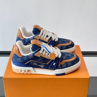 LV メンズ スニーカー トレーナー デニム 38-45 LV メンズ スニーカー トレーナー デニム 38-45