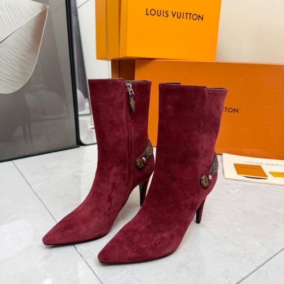 【LOUISVUITTON】ポイントトゥブーツレザーブーツハイヒールブーツレディース 【LOUISVUITTON】ポイントトゥブーツレザーブーツハイヒールブーツレディース