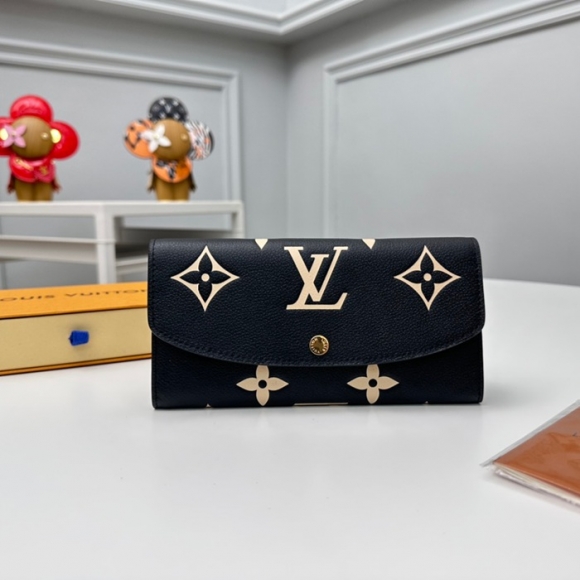 LOUIS VUITTON M83138 エミリー長財布 モノグラムアンプラント ブラック サイズ:19x10cm LOUIS VUITTON M83138 エミリー長財布 モノグラムアンプラント ブラック サイズ:19x10cm