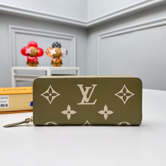LOUIS VUITTON M82478 クレマンス長財布 モノグラムアンプラント グリーン サイズ:20x9cm LOUIS VUITTON M82478 クレマンス長財布 モノグラムアンプラント グリーン サイズ:20x9cm