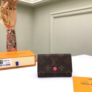 LOUIS VUITTON M62630 キーケース モノグラム ピンク サイズ:10×7cm