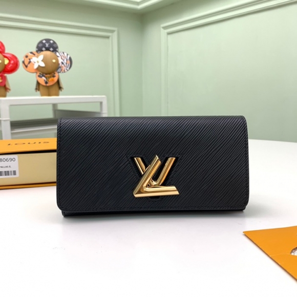 LOUIS VUITTON M80690 ツイスト長財布 エピ ブラック サイズ:19x10.5x2.5cm LOUIS VUITTON M80690 ツイスト長財布 エピ ブラック サイズ:19x10.5x2.5cm