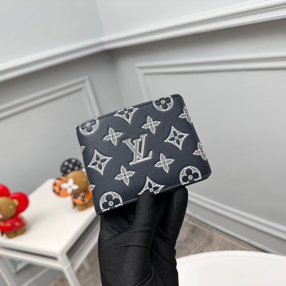 LOUIS VUITTON M83379 マルチプル短財布 モノグラムシャドウ ブルー サイズ:11.5x9x1.5cm
