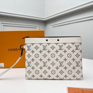 LOUIS VUITTON M83382 ポシェット トゥゴー モノグラムシャドウ ホワイト サイズ:30x21.5cm