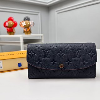 LOUIS VUITTON M69417 エミリー長財布 モノグラムアンプラント ブルー サイズ:19x10cm