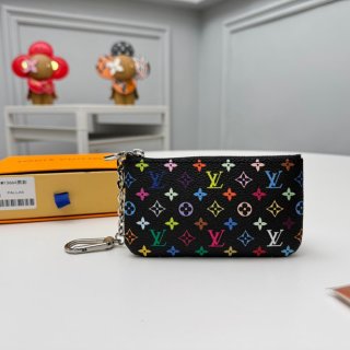 LOUIS VUITTON M13664 ポシェット クレ 村上隆コラボ ブラックマルチ サイズ:12x7x1.5cm LOUIS VUITTON M13664 ポシェット クレ 村上隆コラボ ブラックマルチ サイズ:12x7x1.5cm