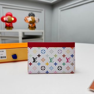 LOUIS VUITTON M13403 カードケース 村上隆コラボ ホワイトマルチ サイズ:11x7x0.5cm