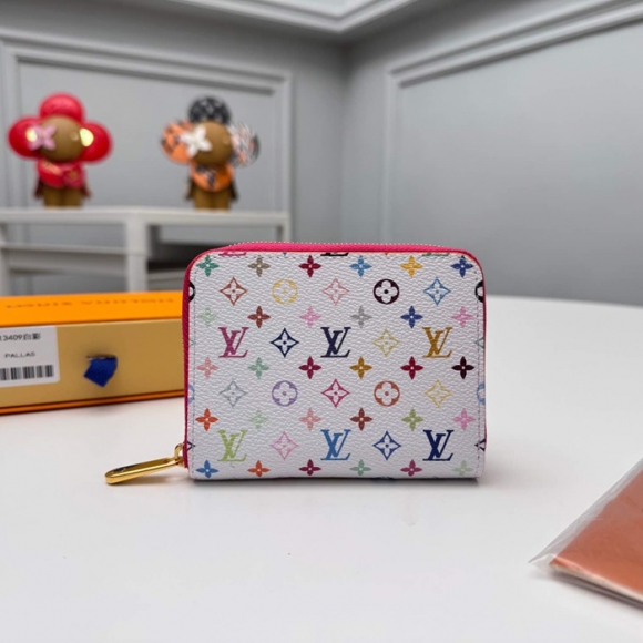 LOUIS VUITTON M13409 ジッピーコインケース 村上隆コラボ ホワイトマルチ サイズ:11x8.5cm