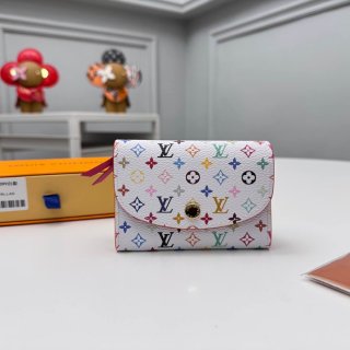 LOUIS VUITTON M13399 ロザリーゼロ財布 村上隆コラボ ホワイトマルチ サイズ:11x8x2.5cm