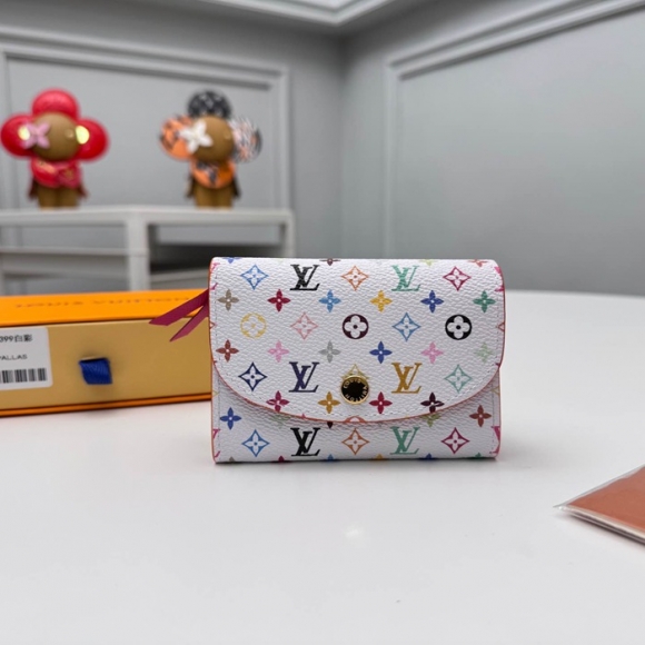 LOUIS VUITTON M13399 ロザリーゼロ財布 村上隆コラボ ホワイトマルチ サイズ:11x8x2.5cm