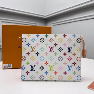 LOUIS VUITTON M13746 コスメボックス 村上隆コラボ ホワイトマルチ サイズ:25x20x5.5cm