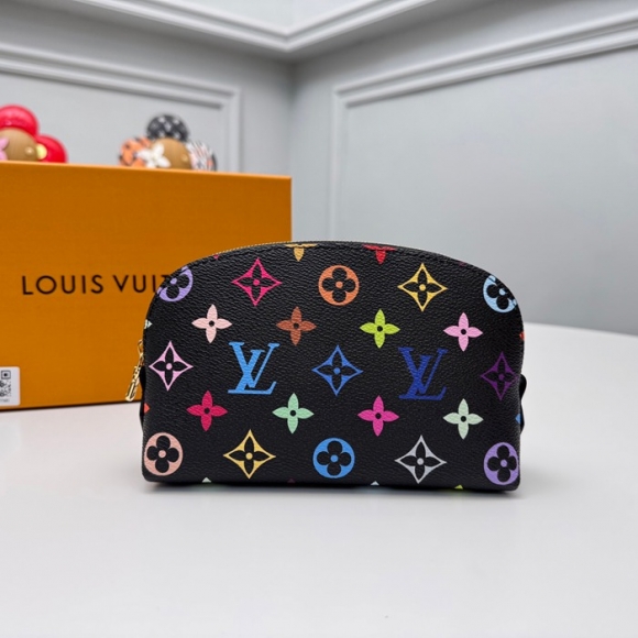 LOUIS VUITTON M13744 コスメポーチ 村上隆コラボ ブラックマルチ サイズ:19x12cm LOUIS VUITTON M13744 コスメポーチ 村上隆コラボ ブラックマルチ サイズ:19x12cm