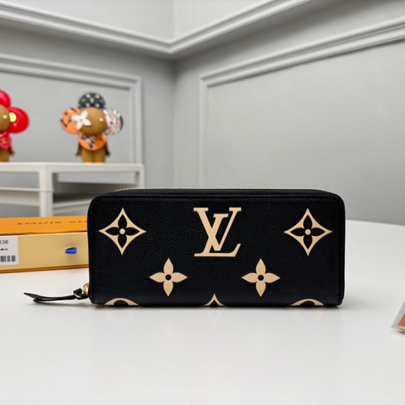 LOUIS VUITTON M82338 クレマンス長財布 モノグラムアンプラント ブラック サイズ:20x9cm LOUIS VUITTON M82338 クレマンス長財布 モノグラムアンプラント ブラック サイズ:20x9cm