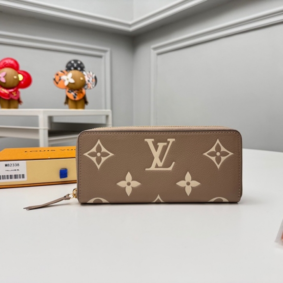 LOUIS VUITTON M82338 クレマンス長財布 モノグラムアンプラント ベージュ サイズ:20x9cm LOUIS VUITTON M82338 クレマンス長財布 モノグラムアンプラント ベージュ サイズ:20x9cm
