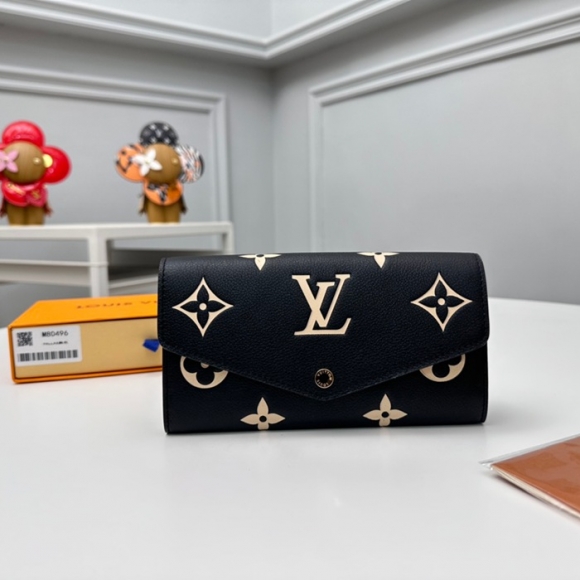 LOUIS VUITTON M80496 サラ長財布 モノグラムアンプラント ブラック サイズ:19x10.5cm LOUIS VUITTON M80496 サラ長財布 モノグラムアンプラント ブラック サイズ:19x10.5cm