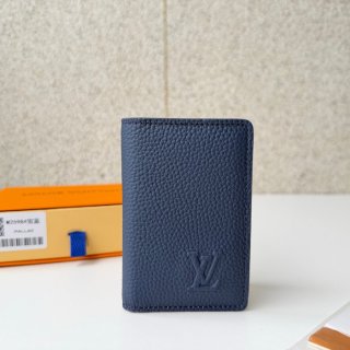 LOUIS VUITTON M25984 ポケットオーガナイザー LVエアログラム ブルー サイズ:8x11cm LOUIS VUITTON M25984 ポケットオーガナイザー LVエアログラム ブルー サイズ:8x11cm