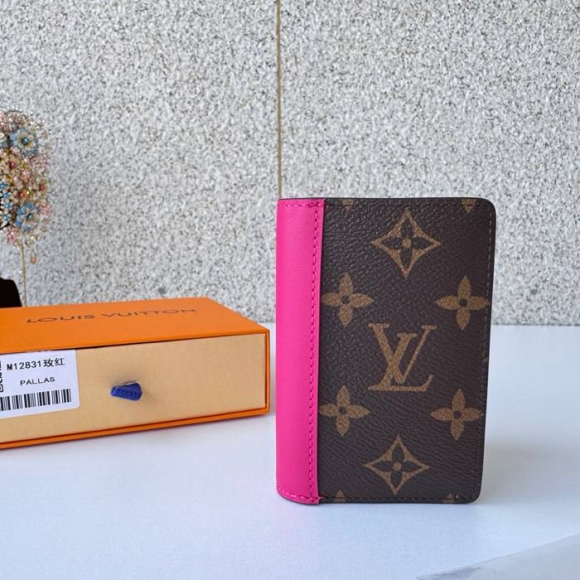 LOUIS VUITTON 12831 ポケットオーガナイザー モノグラムマッカーサー ピンク サイズ:7.5x11.1cm