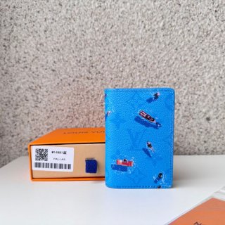 LOUIS VUITTON M14881 ポケットオーガナイザー カラードモノグラム スポーツシーン ブルー サイズ:7.5x11.1cm