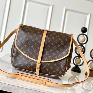LOUIS VUITTON M42254 牛皮 モノグラム キャンバス 斜め掛けバッグ 斜め掛け 35x26cm サイズ:35x26cm LOUIS VUITTON M42254 牛皮 モノグラム キャンバス 斜め掛けバッグ 斜め掛け 35x26cm サイズ:35x26cm