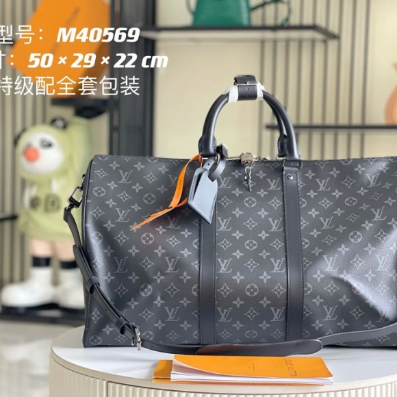 LOUIS VUITTON M14202 イタリアA級レザートラベルバッグ サイズ:50x29x22cm LOUIS VUITTON M14202 イタリアA級レザートラベルバッグ サイズ:50x29x22cm