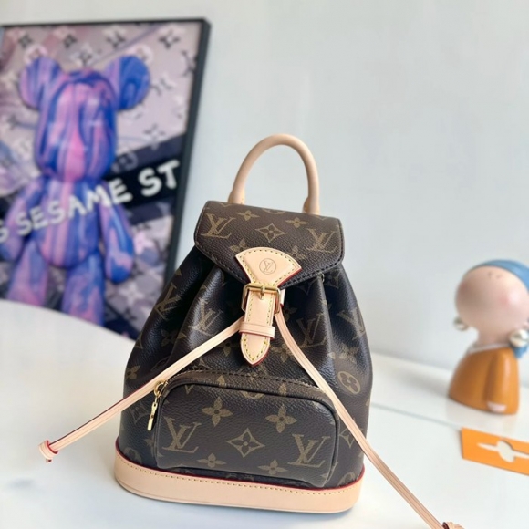 LOUIS VUITTON M11199 牛皮 キャンバス リュックサック リュック 25x24x12cm サイズ:25x24x12cm