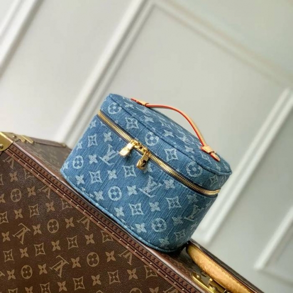 LOUIS VUITTON M27946 デニム モノグラム デニム ハンドバッグ レディース手提げ 20x13.5x12cm サイズ:20x13.5x12cm LOUIS VUITTON M27946 デニム モノグラム デニム ハンドバッグ レディース手提げ 20x13.5x12cm サイズ:20x13.5x12cm