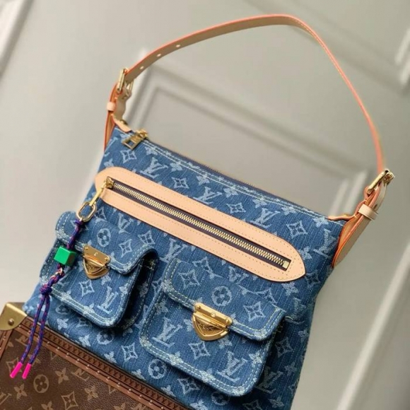 LOUIS VUITTON M27329 デニム 配色 デニム ショルダーバッグ レディースショルダー 30x22x13cm サイズ:30x22x13cm LOUIS VUITTON M27329 デニム 配色 デニム ショルダーバッグ レディースショルダー 30x22x13cm サイズ:30x22x13cm