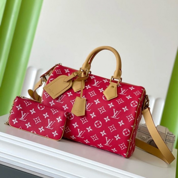 LOUIS VUITTON M14067 スピーディーP9 オールレザーまくらバッグ サイズ:30x21x17cm LOUIS VUITTON M14067 スピーディーP9 オールレザーまくらバッグ サイズ:30x21x17cm
