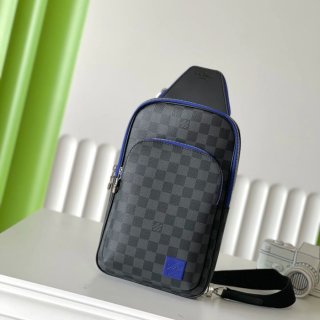 LOUIS VUITTON N00086 アベニューNM 黒格ショルダー胸バッグ サイズ:31x20cm LOUIS VUITTON N00086 アベニューNM 黒格ショルダー胸バッグ サイズ:31x20cm