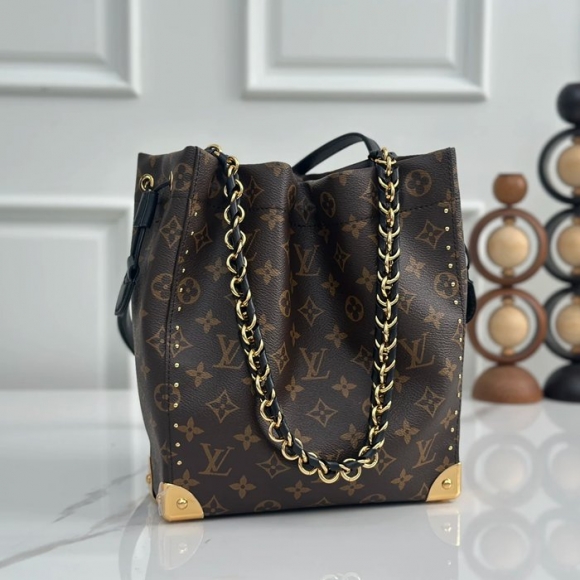LOUIS VUITTON M28515 牛皮 モノグラム ブラック 斜め掛けバッグ レディース斜め掛けチェーン 27x23cm サイズ:27x23cm