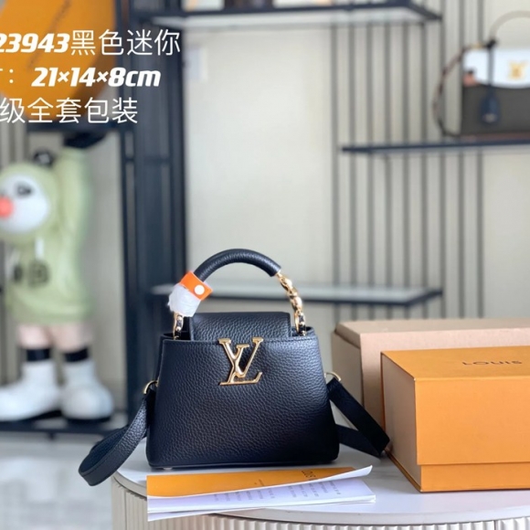 LOUIS VUITTON M23943 牛皮 モノグラム ブラック 斜め掛けバッグ レディース斜め掛けフラップ 21x14cm サイズ:21x14cm LOUIS VUITTON M23943 牛皮 モノグラム ブラック 斜め掛けバッグ レディース斜め掛けフラップ 21x14cm サイズ:21x14cm