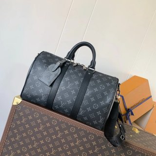 LOUIS VUITTON M46655 キープオール35 黒花 サイズ:34x21x16cm LOUIS VUITTON M46655 キープオール35 黒花 サイズ:34x21x16cm
