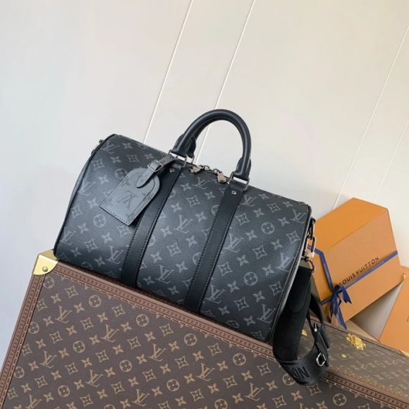 LOUIS VUITTON M46655 キープオール35 黒花 サイズ:34x21x16cm LOUIS VUITTON M46655 キープオール35 黒花 サイズ:34x21x16cm