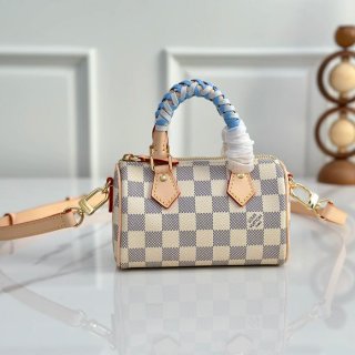 LOUIS VUITTON N40918 キャンバス パターン ブルー 斜め掛けバッグ レディース斜め掛け 16x10x7.5cm サイズ:16x10x7.5cm