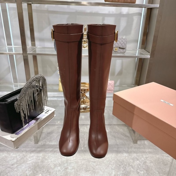 【MIUMIU】ショートブーツレザーブーツヒールブーツレディース 【MIUMIU】ショートブーツレザーブーツヒールブーツレディース