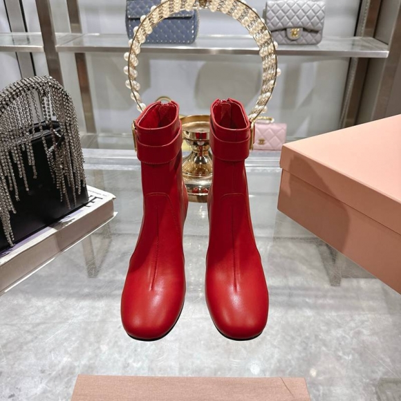【MIUMIU】ショートブーツレザーブーツヒールブーツレディース 【MIUMIU】ショートブーツレザーブーツヒールブーツレディース