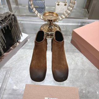 【MIUMIU】2026SSショートブーツレザーブーツレディース 【MIUMIU】2026SSショートブーツレザーブーツレディース