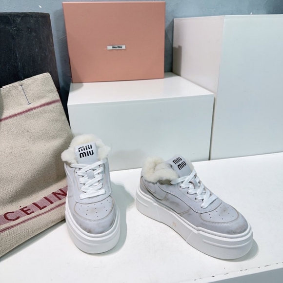 【MIUMIU】25SSスニーカーウールスニーカーボードシューズレディース 【MIUMIU】25SSスニーカーウールスニーカーボードシューズレディース