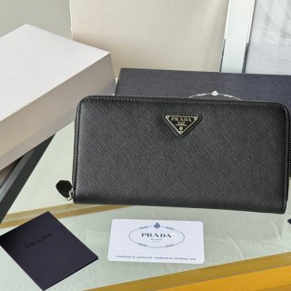 PRADA 1ML506 クラシックジッピー長財布 サフィアーノ十字紋 サイズ:19x12cm