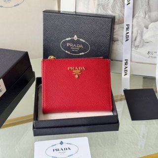 PRADA 1ML050 短財布 サフィアーノ十字紋 牛皮 サイズ:10x9cm PRADA 1ML050 短財布 サフィアーノ十字紋 牛皮 サイズ:10x9cm