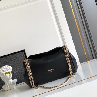 PRADA 1BD395 ラムレザー、レザー 斜め掛けバッグ、ショルダーバッグ、ハンドバッグ、チェーンバッグ、ハンドバッグ チェーン、ミニ 24x13x13cm サイズ:24x13x13cm