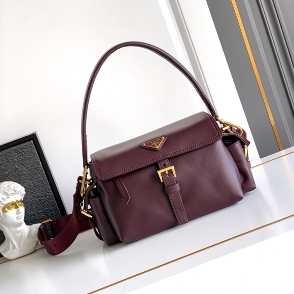 PRADA 1BD394 ラムレザー、レザー ゴールド 斜め掛けバッグ、ショルダーバッグ、ハンドバッグ クラシック 30x14x10cm サイズ:30x14x10cm PRADA 1BD394 ラムレザー、レザー ゴールド 斜め掛けバッグ、ショルダーバッグ、ハンドバッグ クラシック 30x14x10cm サイズ:30x14x10cm