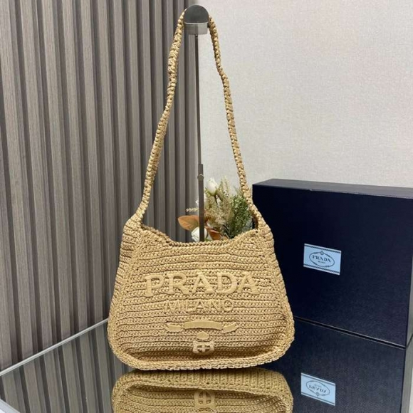 PRADA 1BC186 編み 斜め掛けバッグ 編み 33x22cm サイズ:33x22cm PRADA 1BC186 編み 斜め掛けバッグ 編み 33x22cm サイズ:33x22cm