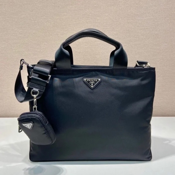PRADA 1BG876A ナイロンブリーフケース ユニセックス サイズ:34x26x12cm PRADA 1BG876A ナイロンブリーフケース ユニセックス サイズ:34x26x12cm