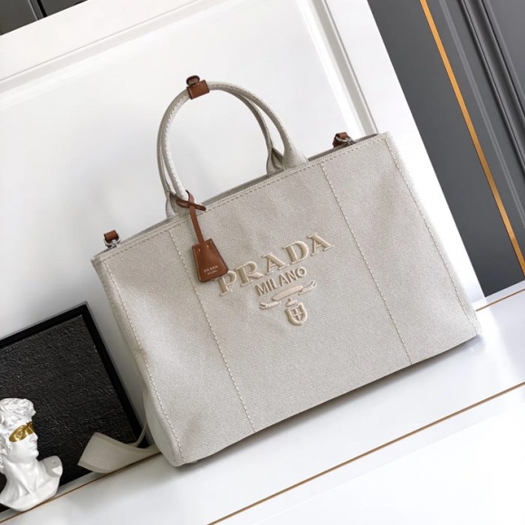 PRADA 2VG131 キャンバストート 斜め掛け サイズ:43x30x20cm