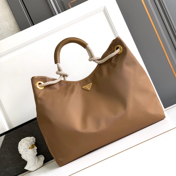 PRADA 1BC244 ナイロン ゴールド ハンドバッグ、トートバッグ ナイロン、トート、クラシック 48x39x14cm サイズ:48x39x14cm PRADA 1BC244 ナイロン ゴールド ハンドバッグ、トートバッグ ナイロン、トート、クラシック 48x39x14cm サイズ:48x39x14cm