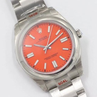 ROLEX 124300 オイスターパーペチュアル 41mm コーラルレッド 日本発売 ROLEX 124300 オイスターパーペチュアル 41mm コーラルレッド 日本発売
