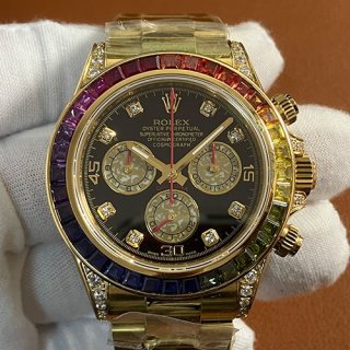 ROLEX デイトナ 116598 RBOW ブラック8Pダイヤ n級品 ROLEX デイトナ 116598 RBOW ブラック8Pダイヤ n級品